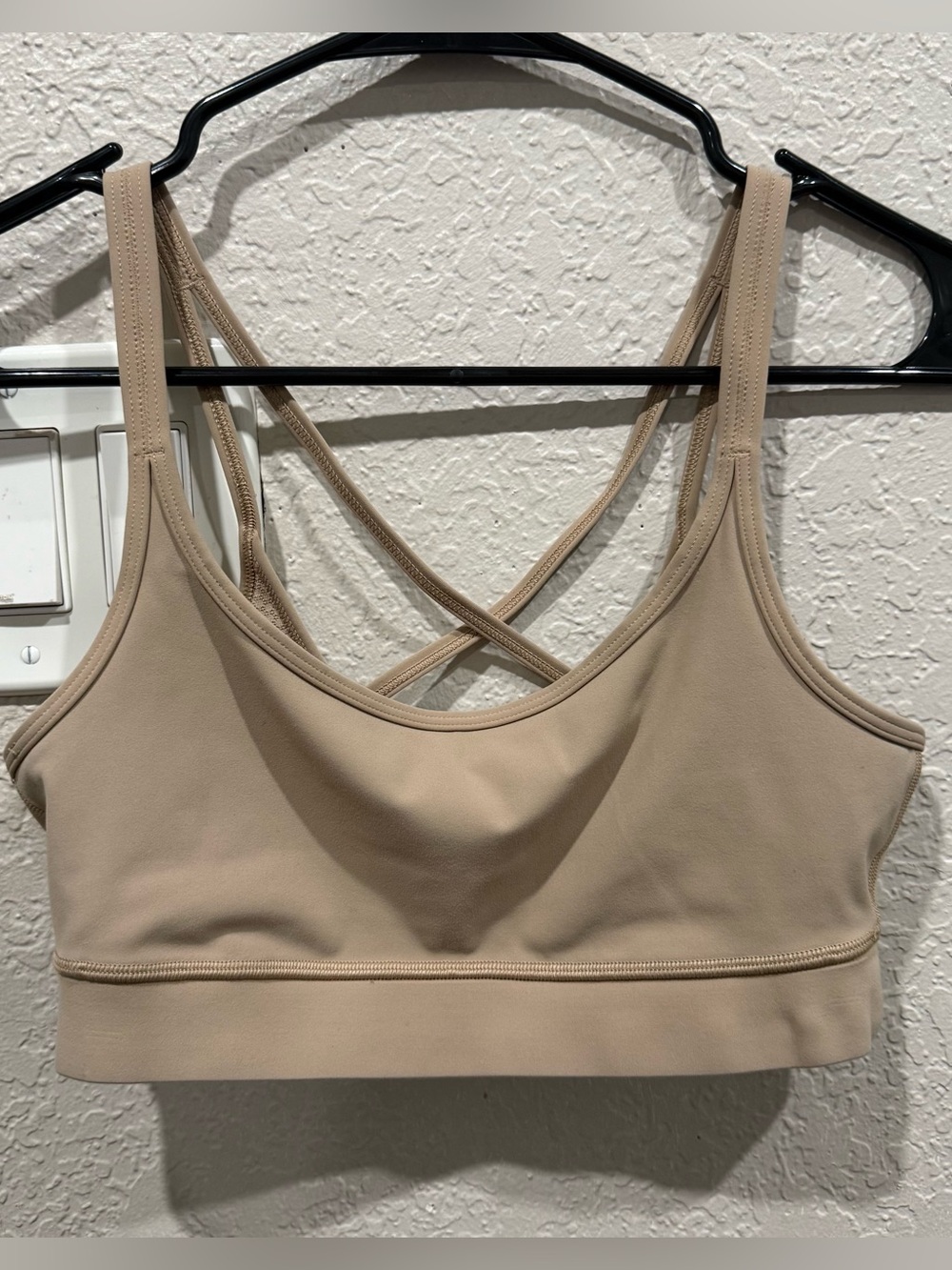 Vuori Neutral Beige Seamless Light-Impact Sports Bra